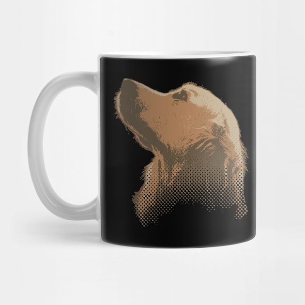 golden retriever halftone Effect by mybeautypets